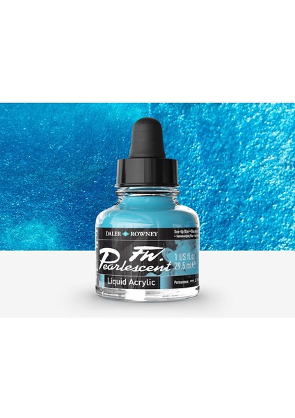 Fw Pearlescent Acrylic Inks 29.5ml Sun-Up Blue 122