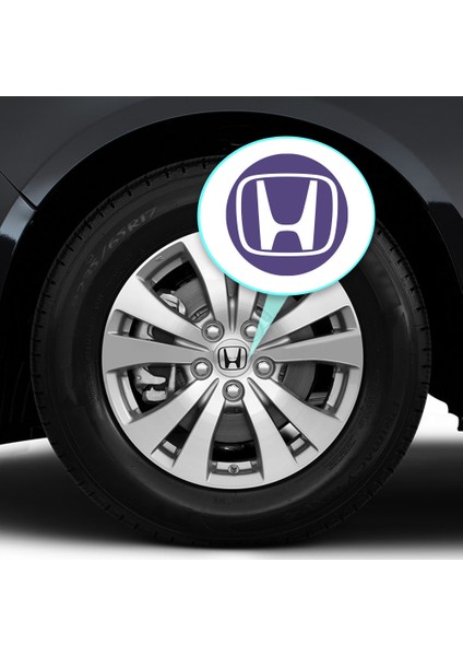 Honda Civic Accord Crv Vtec Si Için Jant Logosu Iç ve Dış Sticker Set Jant Kapak Çapı: 2.25 Inch indirimleri