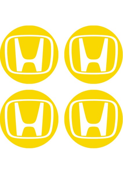 Honda Civic Accord Crv Vtec Si Için Jant Logosu Iç ve Dış Sticker Set Jant Kapak Çapı: 2.25 Inch
