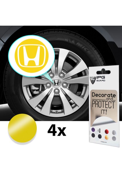 Honda Civic Accord Crv Vtec Si Için Jant Logosu Iç ve Dış Sticker Set Jant Kapak Çapı: 2.25 Inch modelleri