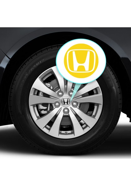 Honda Civic Accord Crv Vtec Si Için Jant Logosu Iç ve Dış Sticker Set Jant Kapak Çapı: 2.25 Inch fırsatları