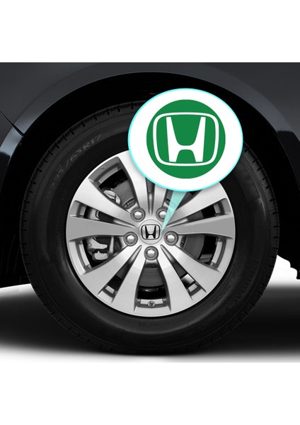 Honda Civic Accord Crv Vtec Si Için Jant Logosu Iç ve Dış Sticker Set Jant Kapak Çapı: 2.25 Inch