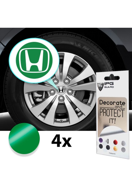 Honda Civic Accord Crv Vtec Si Için Jant Logosu Iç ve Dış Sticker Set Jant Kapak Çapı: 2.25 Inch