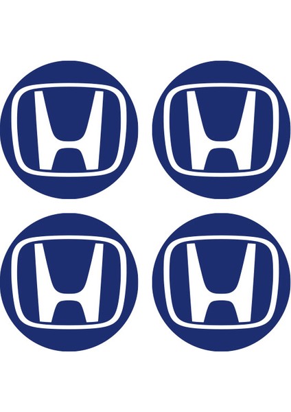Honda Civic Accord Crv Vtec Si Için Jant Logosu Iç ve Dış Sticker Set Jant Kapak Çapı: 2.25 Inch