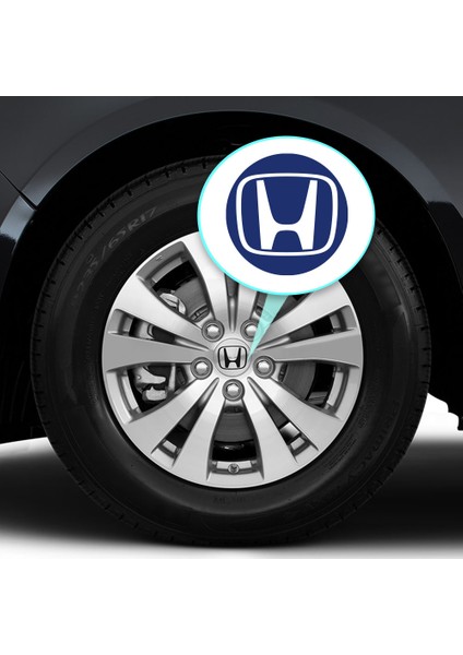 Honda Civic Accord Crv Vtec Si Için Jant Logosu Iç ve Dış Sticker Set Jant Kapak Çapı: 2.25 Inch