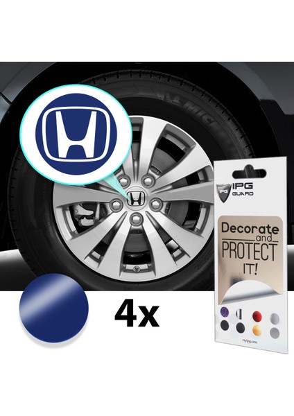 Honda Civic Accord Crv Vtec Si Için Jant Logosu Iç ve Dış Sticker Set Jant Kapak Çapı: 2.25 Inch