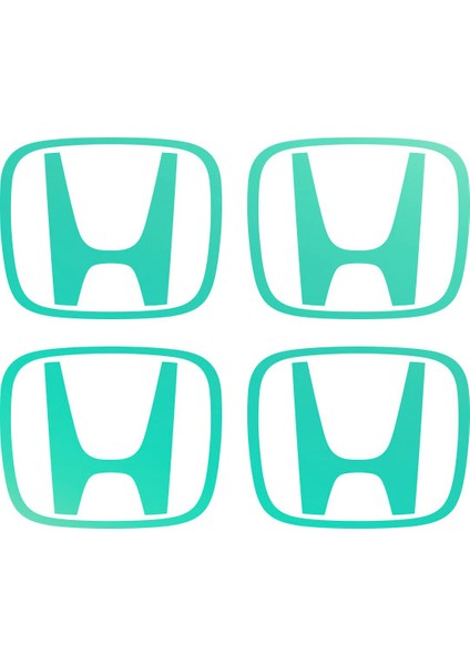 Honda Civic Accord Crv Vtec Si Için Jant Logosu Iç ve Dış Sticker Set Jant Kapak Çapı: 2.25 Inch