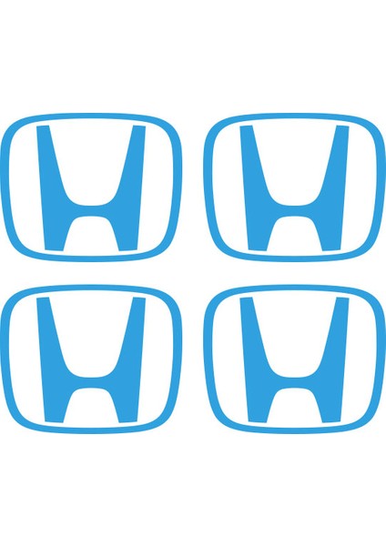 Honda Civic Accord Crv Vtec Si Için Jant Logosu Iç ve Dış Sticker Set Jant Kapak Çapı: 2.25 Inch
