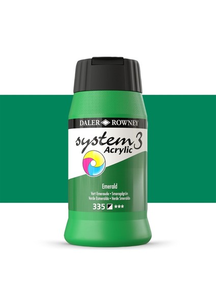 System 3 Akrilik Boya 500ML 335 Emerald