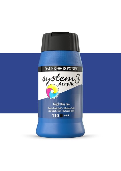 System 3 Akrilik Boya 500ML 110 Cobalt Blue Hue
