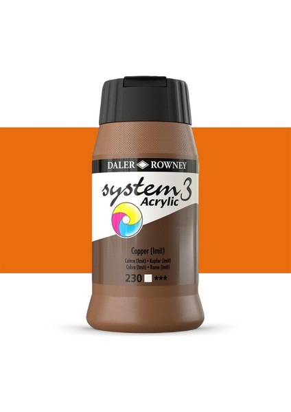 System 3 Akrilik Boya 500ML 230 Copper Imit