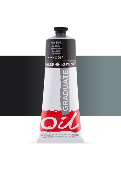 Graduate Yağlı Boya 200ML 034 Ivory Black