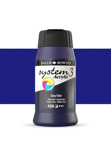 System 3 Akrilik Boya 500ML 408 Deep Violet