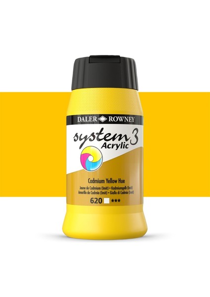 System 3 Akrilik Boya 500ML 620 Cadmium Yellow Hue