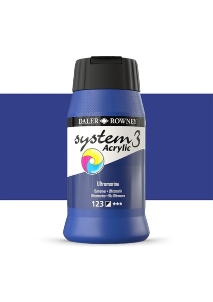 System 3 Akrilik Boya 500ML 123 Ultramarine