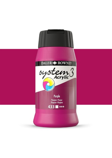 System 3 Akrilik Boya 500ML 433 Purple
