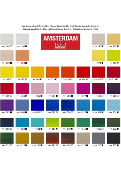 Amsterdam Acrylic Set 48X20ML - Akrilil Boya