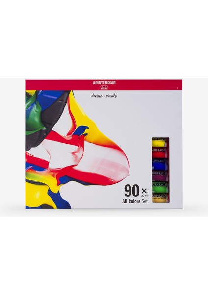 Amsterdam Standard Series Acrylics All Color Set 90X20ML - Akrilik Boya