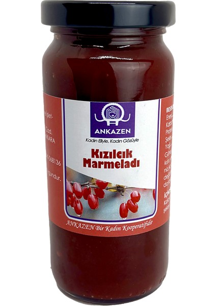 Kızılcık Marmelatı Ev Yapımı Doğal Meyveli 300 gr