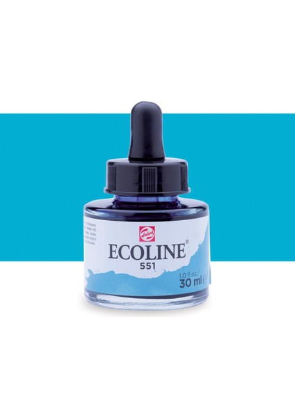 Ecoline Sıvı Suluboya Mürekkep 30ML Sky Blue Light 551
