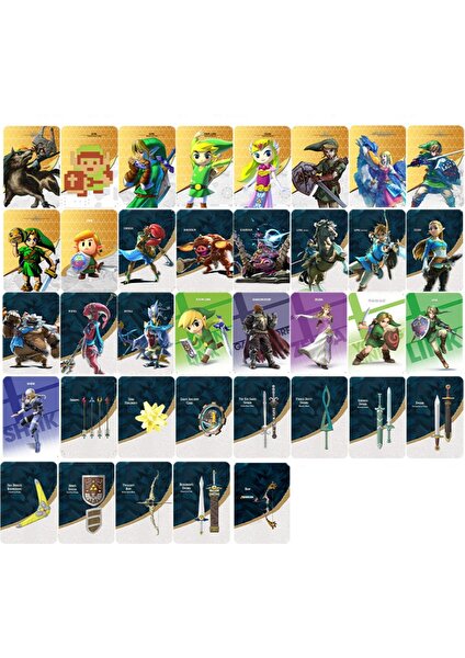 38 Adet Zelda Amiibo Kartı Kingdom Tears Bağlantı Kartı (Yurt Dışından)