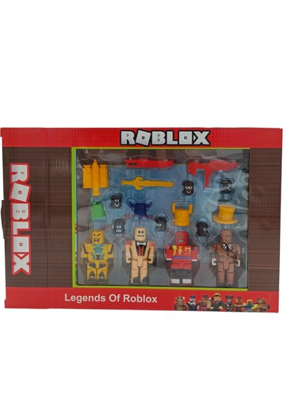 PopŞeker Oyuncak Roblox Figürleri Legends Of Roblox 4 Karakterli Aksesuarlı Set