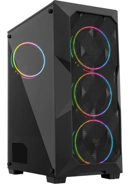 Gameforce Cold 4X120MM RGB Kumanda ve Kontrolcü Fanlı Oyuncu Kasası 4X120MM - 600W 80 Plus