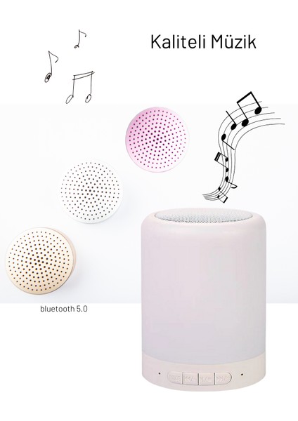 CL-671 Şarjlı Dokunmatik Gece Lambalı Bluetooth Hoparlör