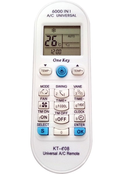 Daikin Sony Samsung Arçelik Beko Siemens Daewoo Aux York Sharp Toshiba Panasonic Sanyo Nec Fujitsu Lg Için Uyumlu Evrensel Universal Tüm Markalara Uyumlu Klima Klima Evrensel Uzaktan Kumanda