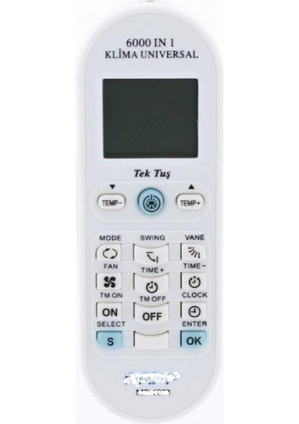Daikin Sony Samsung Arçelik Beko Siemens Daewoo Aux York Sharp Toshiba Panasonic Sanyo Nec Fujitsu Lg Için Uyumlu Evrensel Universal Tüm Markalara Uyumlu Klima Klima Evrensel Uzaktan Kumanda