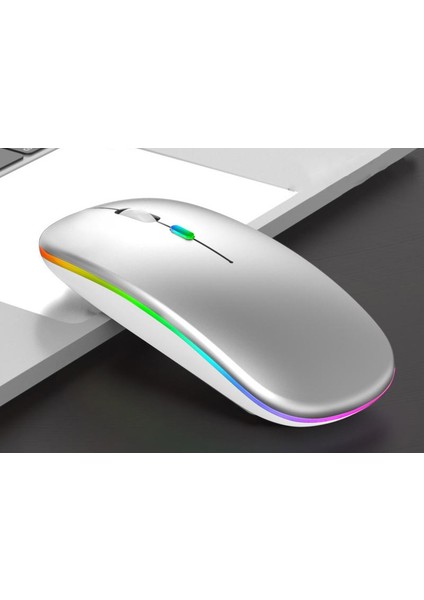 BN28 Kablosuz Wireless Mouse Sessiz Tık Rgb Aydınlatmalı Şarj Edilebilir