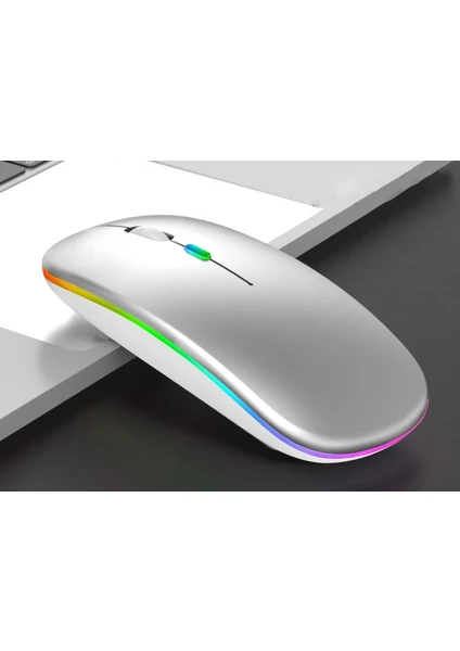 BN28 Kablosuz Wireless Mouse Sessiz Tık Rgb Aydınlatmalı Şarj Edilebilir