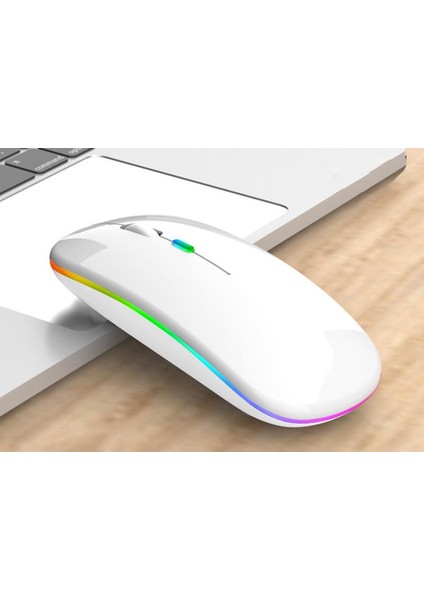 BN28 Kablosuz Wireless Mouse Sessiz Tık Rgb Aydınlatmalı Şarj Edilebilir