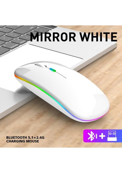 BN28 Kablosuz Wireless Mouse Sessiz Tık Rgb Aydınlatmalı Şarj Edilebilir