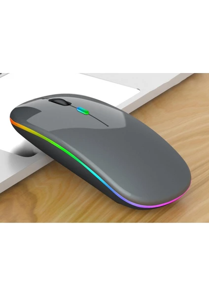 BN28 Kablosuz Wireless Mouse Sessiz Tık Rgb Aydınlatmalı Şarj Edilebilir