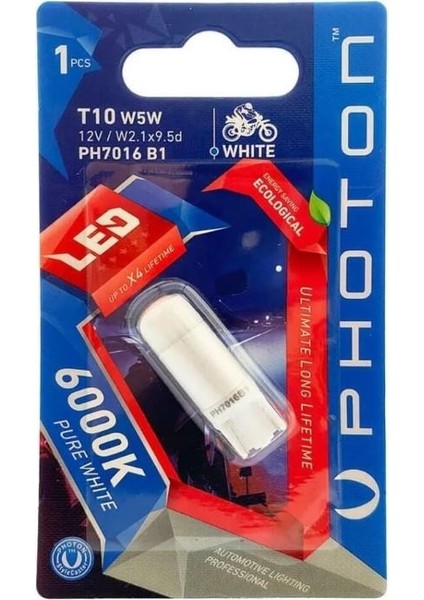 T10 W5W Motosiklet-Scooter Park Ledi Özel (Tekli Blister Ambalaj)