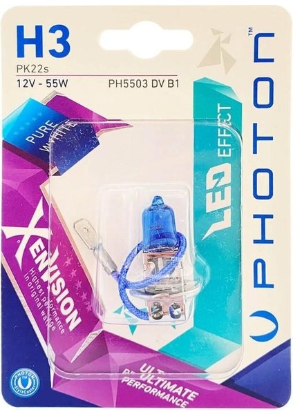H3 12V 55W Xen Vısıon (Tekli Blister)