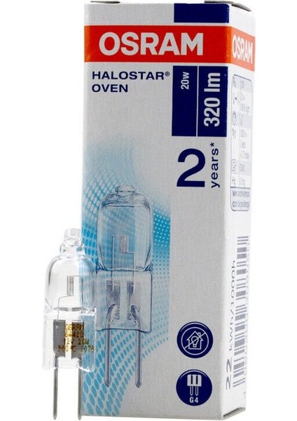 64428 Oven 20W 12V G4 Duylu Fırın Ampulü