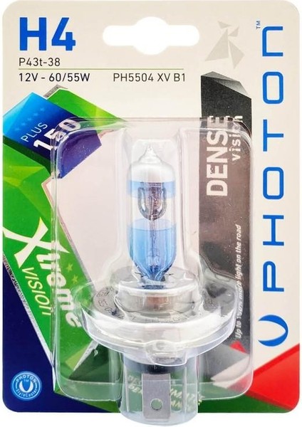 H4 12V 60/55W Extreme Vısıon + %150 Fazla Işık (Tekli Blister)
