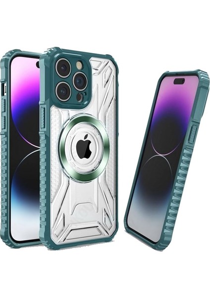 Iphone 14 Pro Kılıf Magsafe Darbe Korumalı Sert Mika + Ekran Koruyucu
