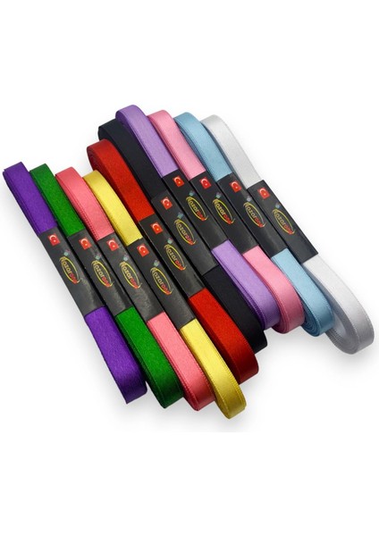 Saten Kurdele Seti 1CM/10MT 10 Adet (Set 1)