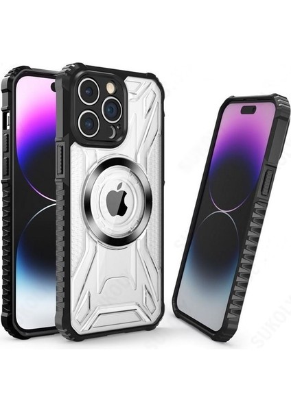 Iphone 14 Pro Max Kılıf Magsafe Darbe Korumalı Sert Mika
