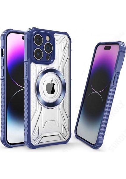 Iphone 14 Pro Max Kılıf Magsafe Darbe Korumalı Sert Mika + Ekran Koruyucu