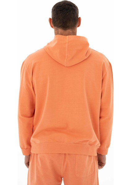 Erkek Oversize 2 İplik Kanguru Cepli Kapşonlu Sweatshirt Y25254376601