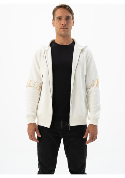Erkek Fermuarlı Kapüşonlu Sweatshirt K24324949701