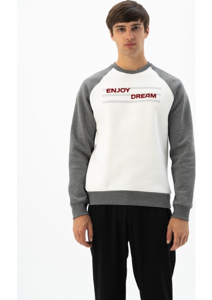 Erkek Büyük Beden Bisiklet Yaka Sweatshirt K24124884401