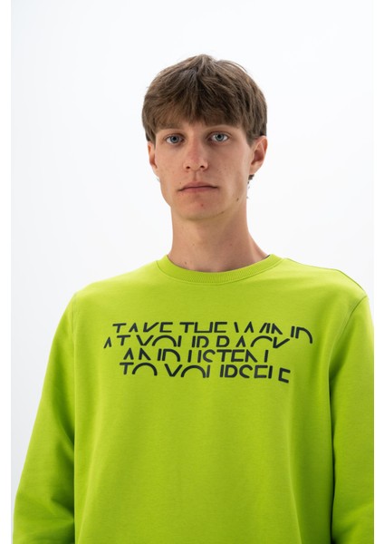 Erkek Regular Fit Bisiklet Yaka Sweatshirt K26124925301 fiyatları