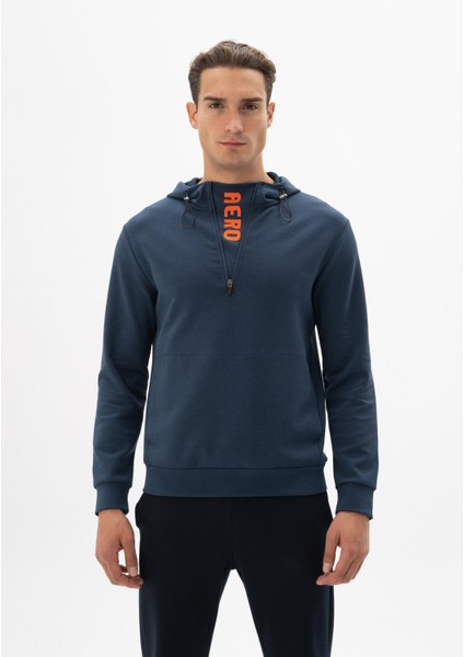 Erkek Slim Fit Kapüşonlu Sweatshirt K26254987201