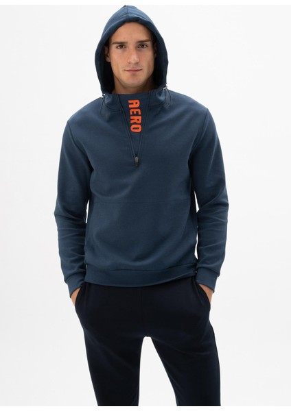 Erkek Slim Fit Kapüşonlu Sweatshirt K26254987201