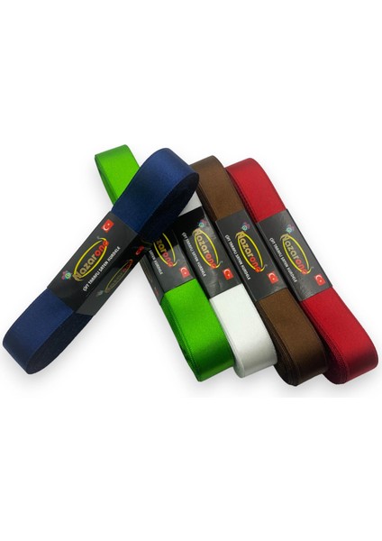 Saten Kurdele Seti 2CM/10MT 5 Adet (Set 3)